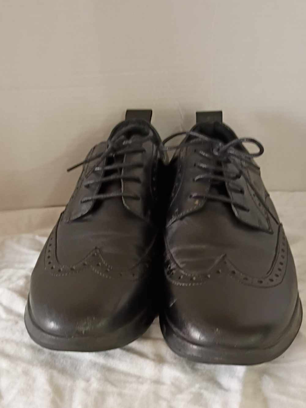 Men's Black Wingtip Derby Shoes - Classic Lace-Up Oxford BY Robbins & Brooks